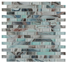 Load image into Gallery viewer, Elysium Tiles Linear Shell Green 11.75&quot; x 12&quot; Mosaic Tile
