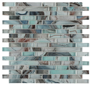 Elysium Tiles Linear Shell Green 11.75" x 12" Mosaic Tile