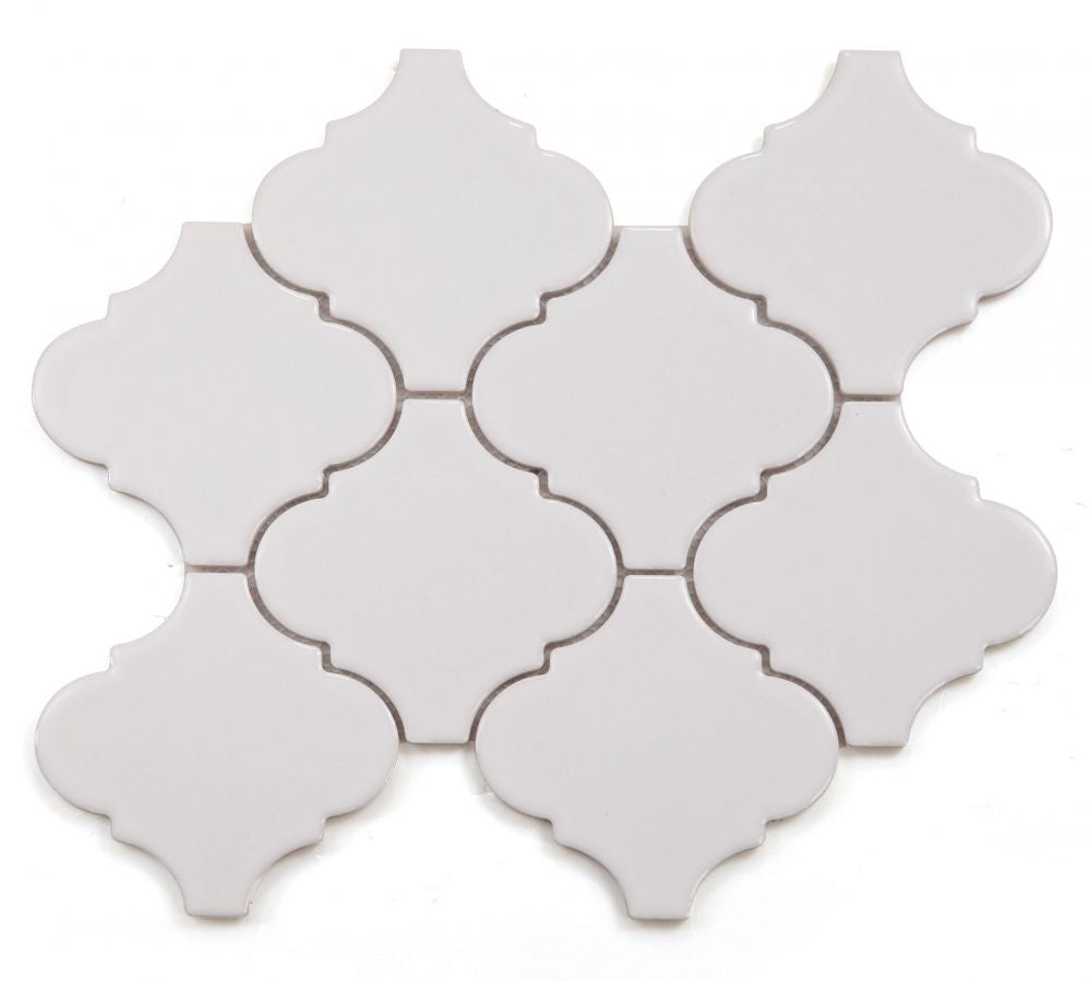 Elysium Tiles Snowglass Arabesque 9.75