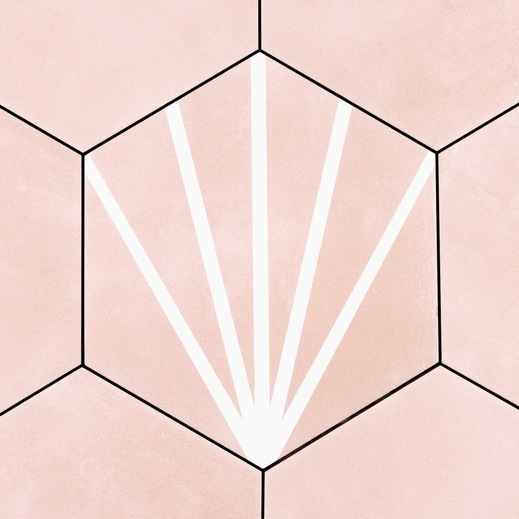 Total Home Distributors Meraki Even Collection Hexagon Rosa Hexagon 8