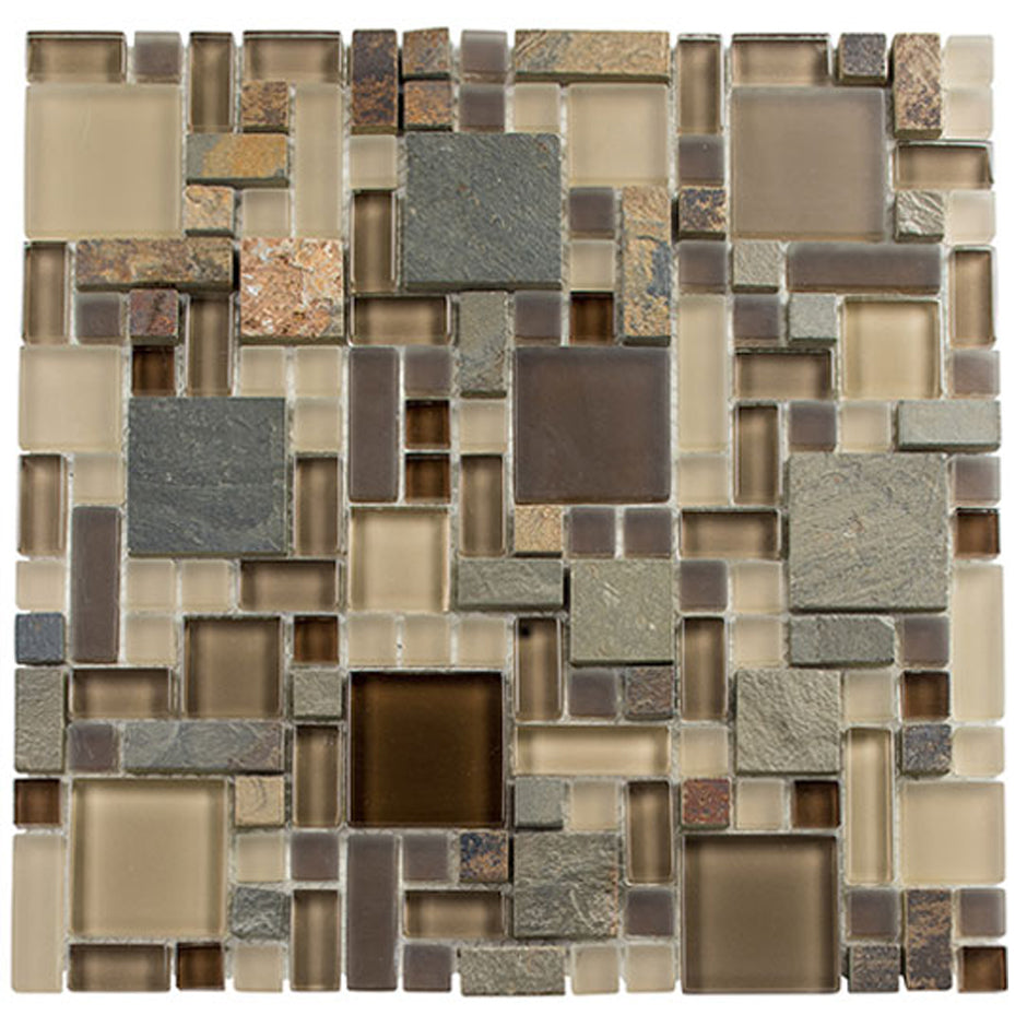 GT Glass & Slate Series Rustic Taupe (Block Random) 12