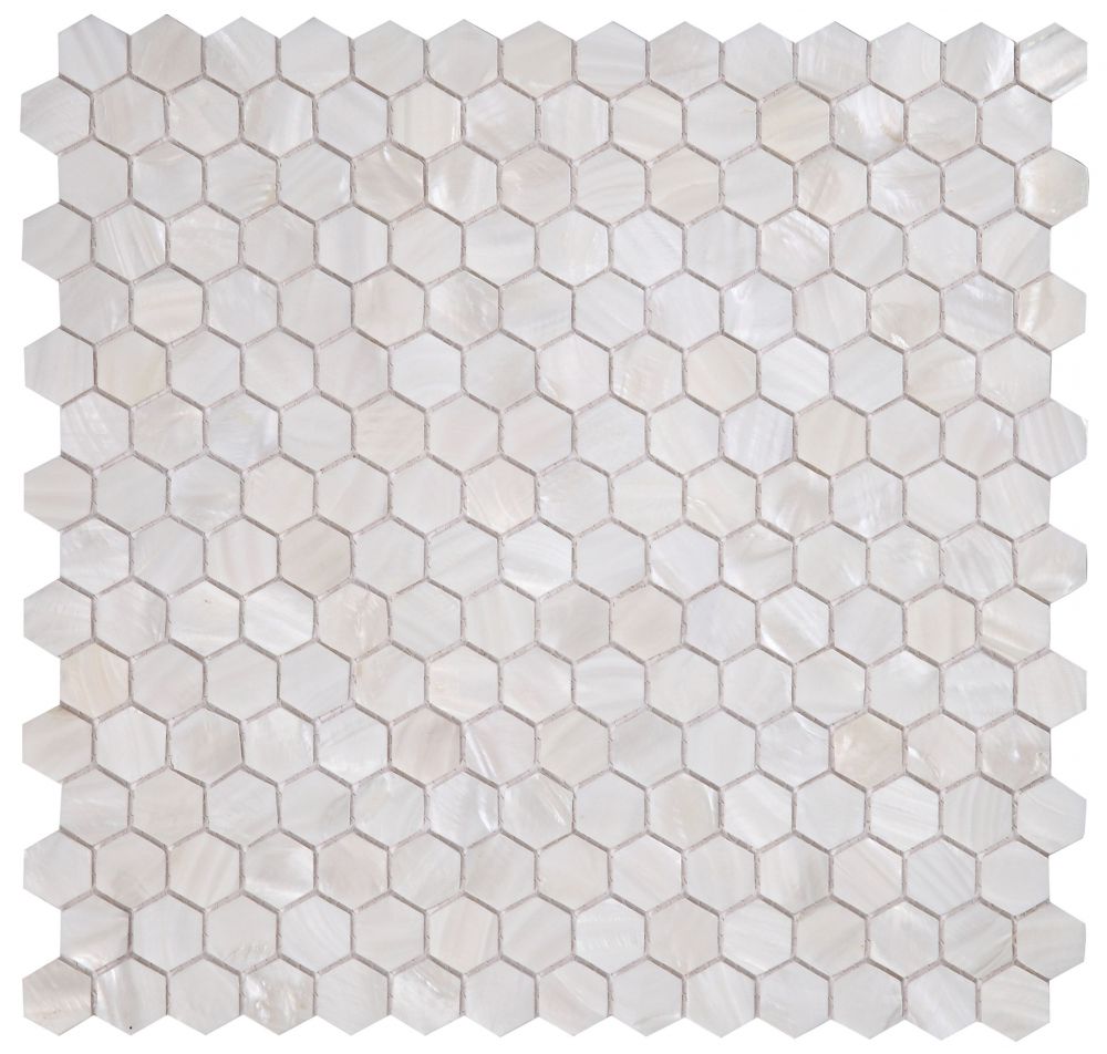 Elysium Tiles Pearl White Hexagon 11.5