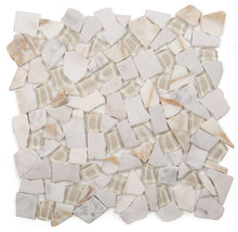 Load image into Gallery viewer, Elysium Tiles Pebble Calacatta Gold 12&quot; x 12&quot; Mosaic Tile
