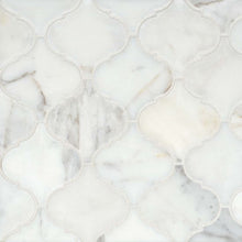 Load image into Gallery viewer, Bedrosians Calacatta Arabesque Honed 12.25&quot; x 13.25&quot; Mosaic Tile

