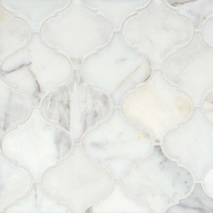 Bedrosians Calacatta Arabesque Honed 12.25" x 13.25" Mosaic Tile