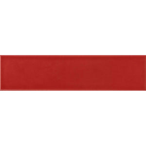 Siena Decor Bubble Collection Red 3" x 12" Ceramic Tile