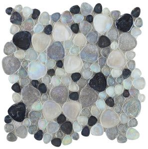 Elysium Tiles Inari Grey Pebble 12" x 12" Mosaic Tile