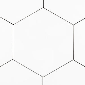 Total Home Distributors Meraki Base Collection Hexagon Blanco 8" x 9" Porcelain Tile