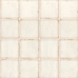 Bedrosians Casablanca Collection White 5" x 5" Ceramic Tile (5.27 ft² Per Box)