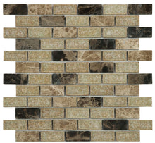 Load image into Gallery viewer, Elysium Tiles Cappuccino Brick 10.75&quot; x 11.75&quot; Mosaic Tile
