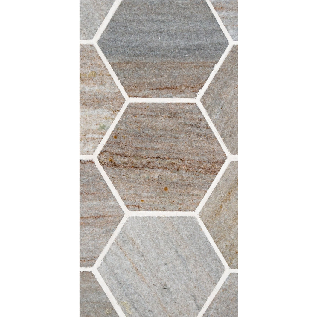 Total Home Distributors Sto-Re Collection Polished Ocean White Hexagon 4