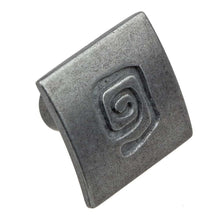 Load image into Gallery viewer, 25.5 mm (1&quot;) Antique Silver Square Spiral Cabinet Knob
