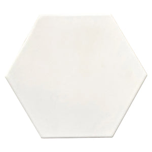Bellezza Ceramica Versalles White Hexagon Matte 8" x 9.5" Porcelain Tile