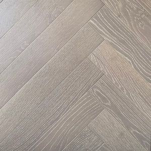 Bel Air Wood Flooring Herringbone Collection Volcano Grey 0.56" x 3.5" x 24" Engineered Flooring