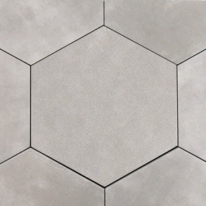 Total Home Distributors Meraki Base Collection Hexagon Gris 8" x 9" Porcelain Tile