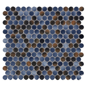 Elysium Tiles Penny Round Shadow 11.5" x 12.25" Mosaic Tile