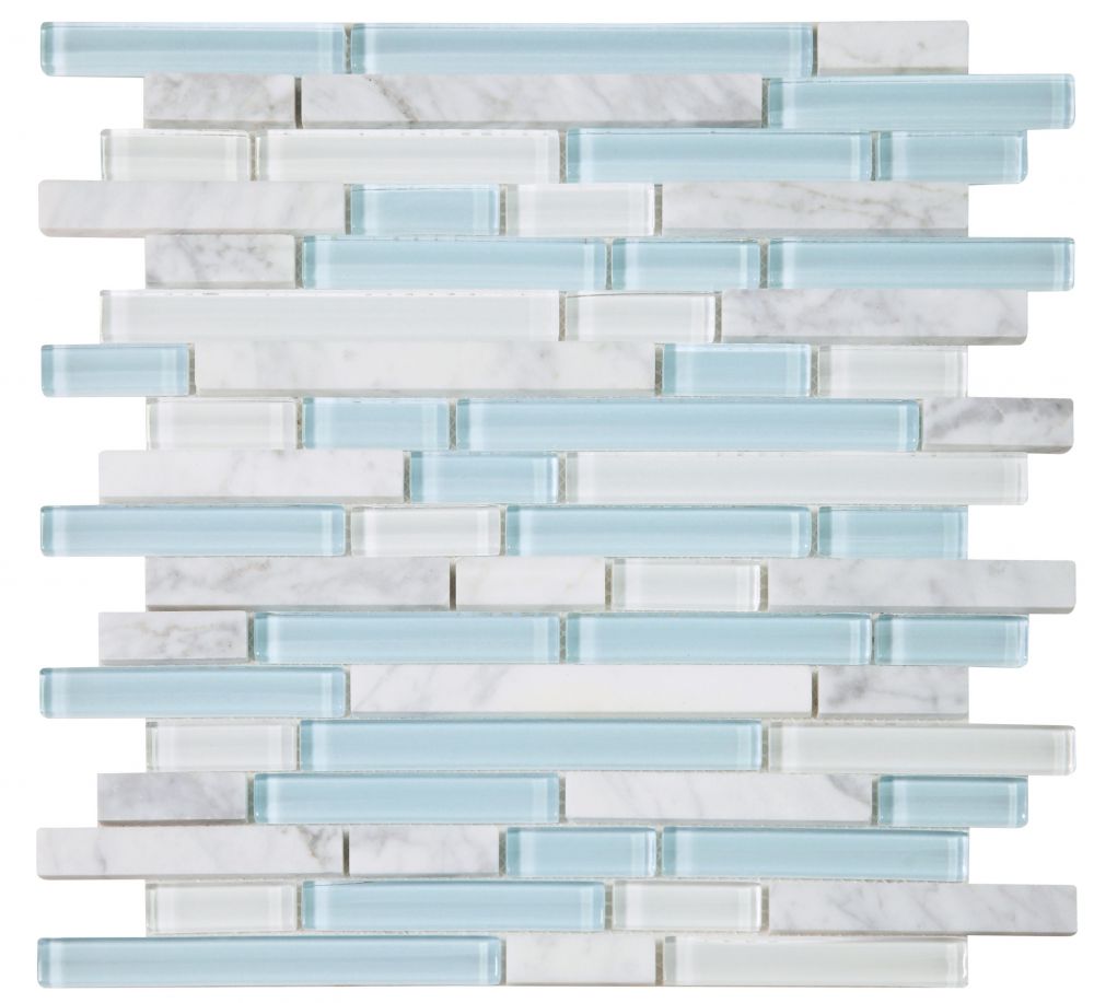 Elysium Tiles Linear Carrara Turquoise 11.75