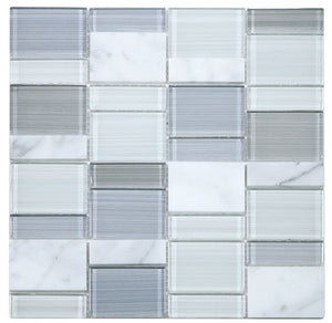 Elysium Tiles Prime Goose 11.75" x 11.75" Mosaic Tile
