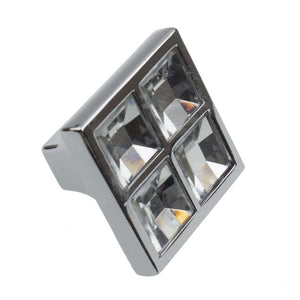 25.5 mm (1") Classic Square Crystal Cabinet Knob