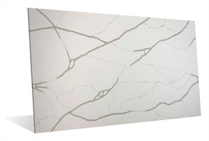 Vadara Quartz Calacatta Belleza Polished 126" x 63" Quartz Slab