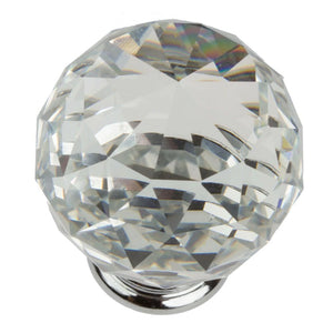 41mm (1.625") Classic Crystal Cabinet Knob with Oil Rubbed Bronze Base