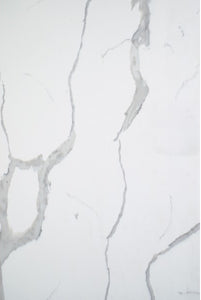 Elite Stone Calacatas White Polished 108" x 42" Prefabricated Quartz Slab