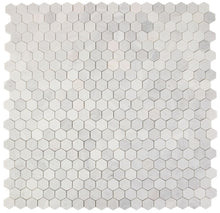 Load image into Gallery viewer, Elysium Tiles Hexagon Snow White Polished 11.75&quot; x 12&quot; Mosaic Tile
