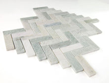 Load image into Gallery viewer, Elysium Tiles Herringbone Green 11&quot; x 12.5&quot; Mosaic Tile
