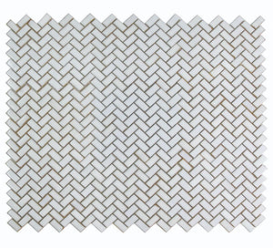 Elysium Tiles Tango White Large 9.5" x 11" Mosaic Tile