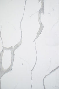 Elite Stone Calacatas White Polished 108" x 24" Prefabricated Quartz Slab