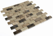 Load image into Gallery viewer, Elysium Tiles Cappuccino Brick 10.75&quot; x 11.75&quot; Mosaic Tile
