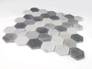 Elysium Tiles Hexagon City Grey 11.75" x 12" Mosaic Tile