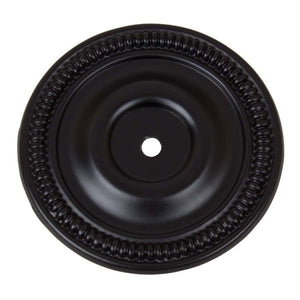 63.5mm (2.5") Matte Black Round Classic Cabinet Hardware Backplate