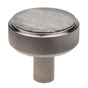 38mm (1.5") Oil Rubbed Bronze Solid Round Knurled Cabinet Knob
