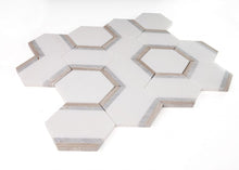 Load image into Gallery viewer, Elysium Tiles Hexagon Royal Sky 12&quot; x 13.75&quot; Mosaic Tile
