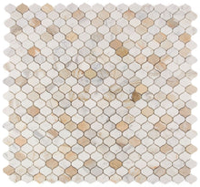Load image into Gallery viewer, Elysium Tiles Water Drop Calacatta Gold Honed 11&quot; x 11&quot; Mosaic Tile
