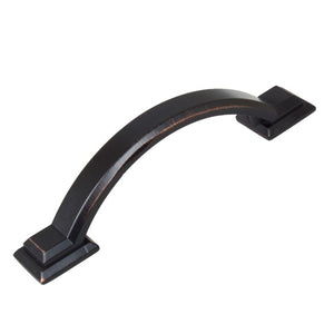 76mm (3") Center to Center Oil Rubbed Bronze Arched Square Pull Cabinet Hardware Handle