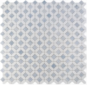 Elysium Tiles Eclipse Crystal Ocean 12.25" x 12.25" Mosaic Tile