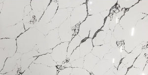 Elite Stone Calacatas Vega Polished 108" x 24" Prefabricated Quartz Slab