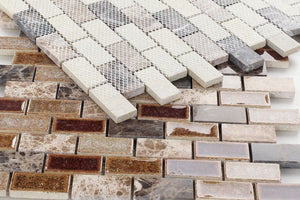 Elysium Tiles Princess Brick 10.75" x 11.75" Mosaic Tile