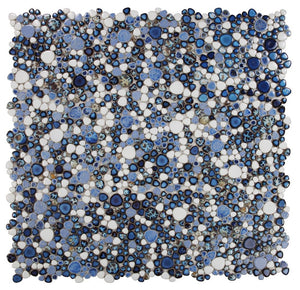 Elysium Tiles Growing Royal Blue 11.5" x 11.5" Mosaic Tile