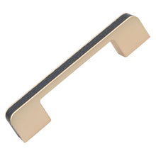 Load image into Gallery viewer, 95mm (3.75&quot;) Center to Center Satin Nickel Center Embossed Leather Strip Cabinet Pull
