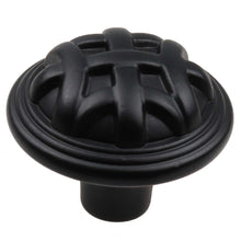 Load image into Gallery viewer, 32mm (1.25&quot;) Matte Black Round Braided Cabinet Knob
