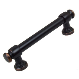 95mm (3.75") Center to Center Matte Black Classic Euro Bar Pull Cabinet Hardware Handle