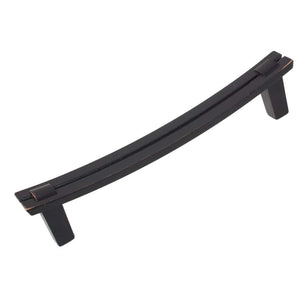 127mm (5") Center to Center Matte Black Industrial Dual Bar Pull Cabinet Hardware Handle
