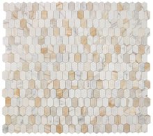 Load image into Gallery viewer, Elysium Tiles Montage Calacatta Gold 12.5&quot; x 13.25&quot; Mosaic Tile
