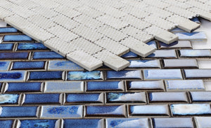 Elysium Tiles Brick Royal Blue 11.75" x 11.75" Mosaic Tile