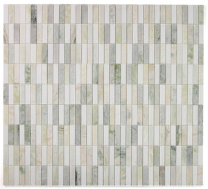 Elysium Tiles Slot Green 11.75" x 11.75" Mosaic Tile