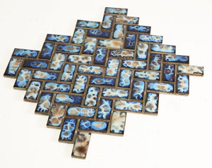 Elysium Tiles Tango Ocean 9.5" x 11" Mosaic Tile