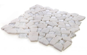Elysium Tiles Pebble Carrara 12" x 12" Mosaic Tile